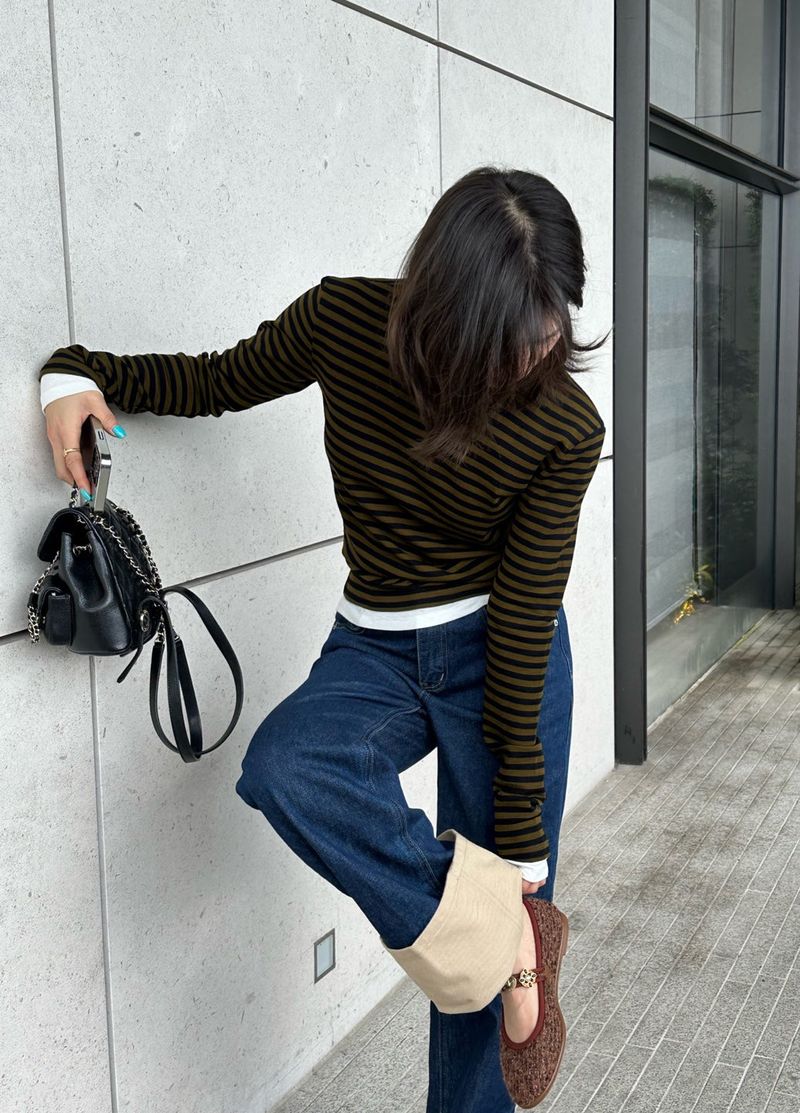 TURN-UP DENIM PANTS code 23002