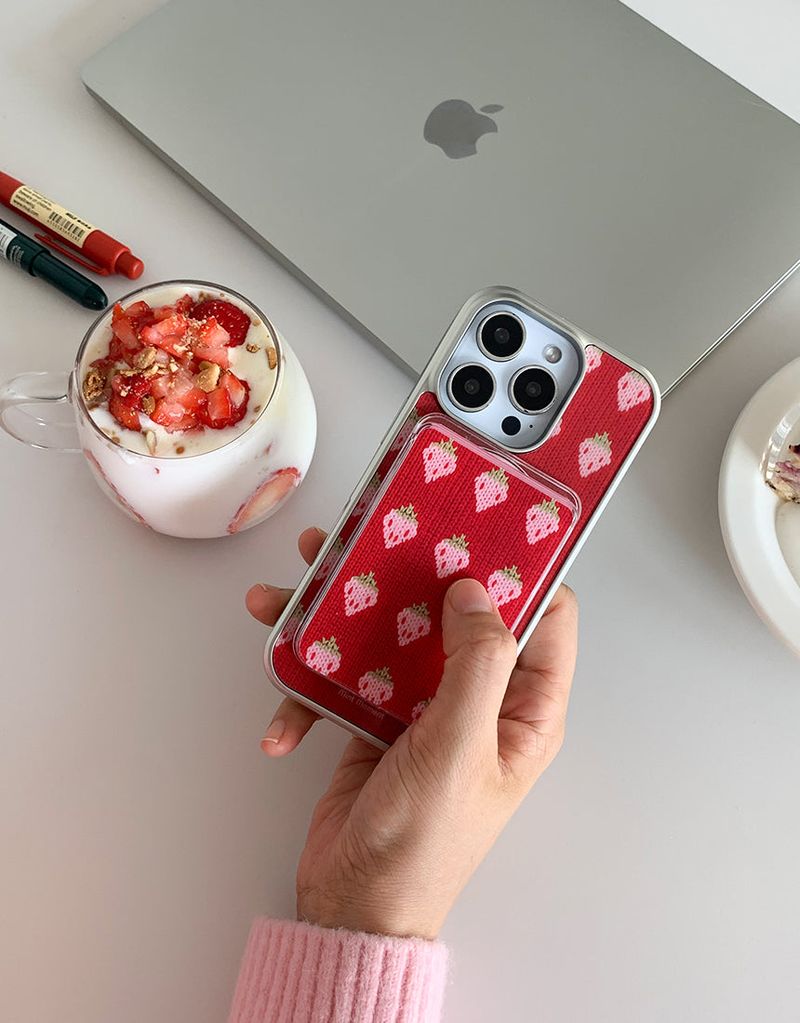 [MADE] ストロベリー MagSafe対応 iPhoneカードウォレット