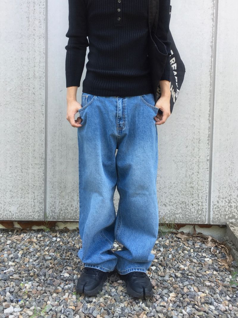 スノー ウォッシュド ワイド デニムパンツ 4C