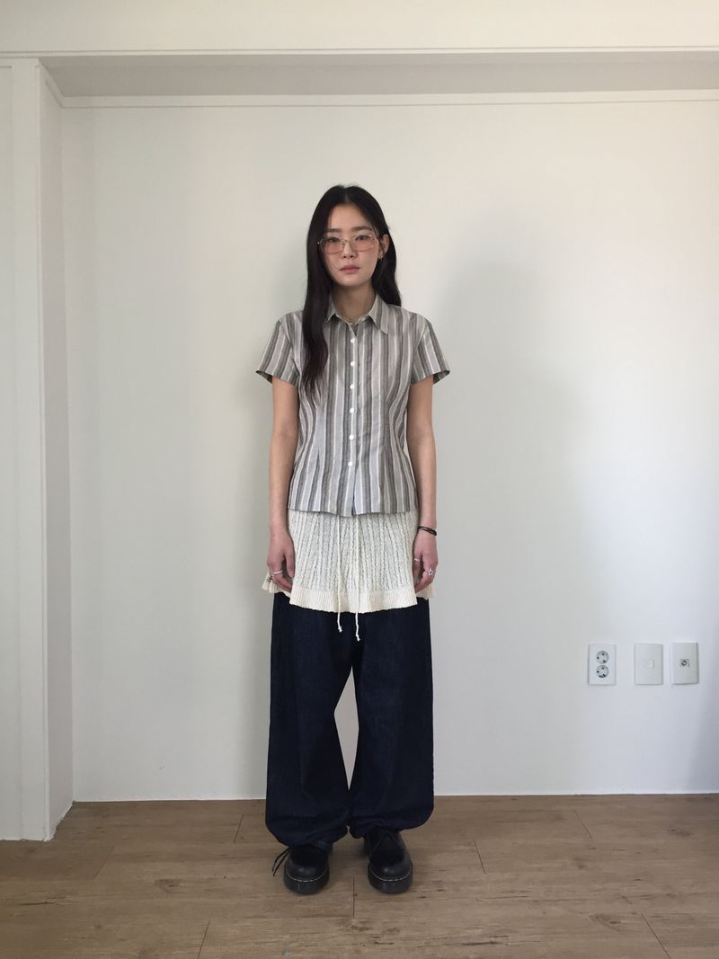 Layered Summer Knit Skirt (2color)