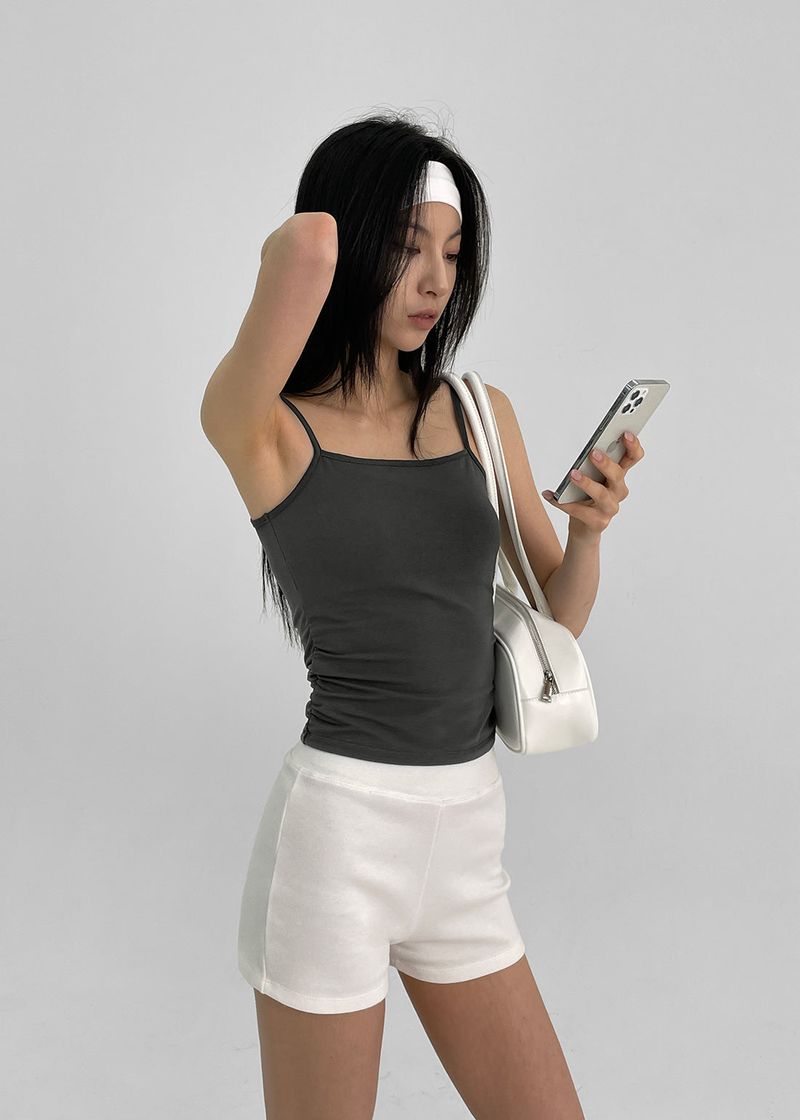 [MADE] Easy Shirring Tank Top With Built-in Cap
