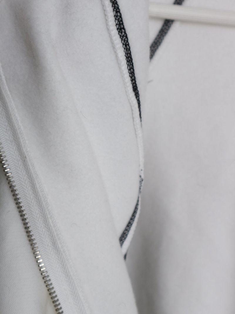 Kai Leopard Coloring Two Lines Cropped Napping Hood Zip-Up (Napping Lining)