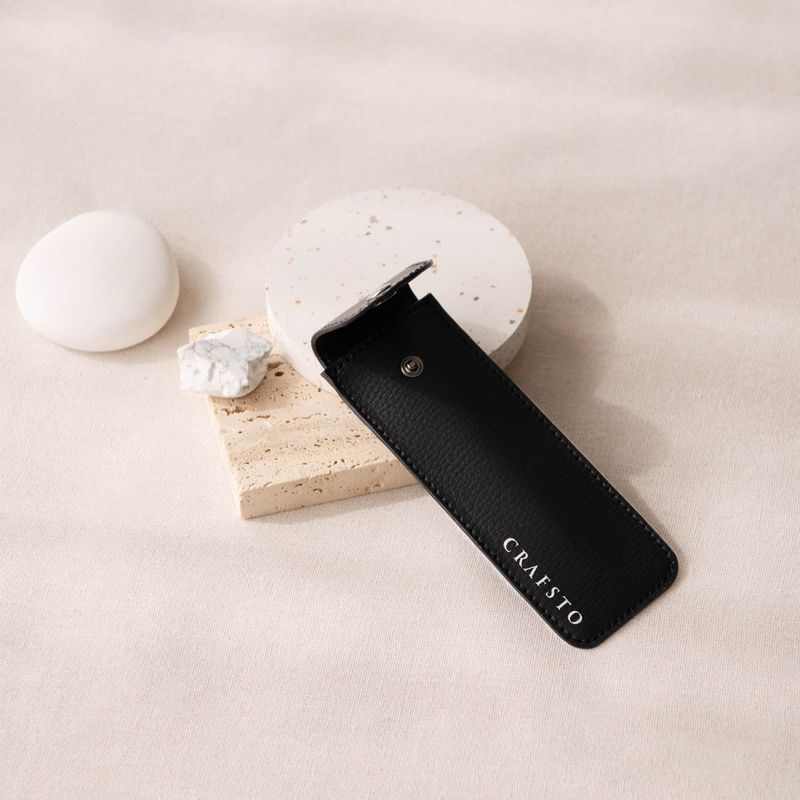 Mushroom Leather Pen Case with Flap