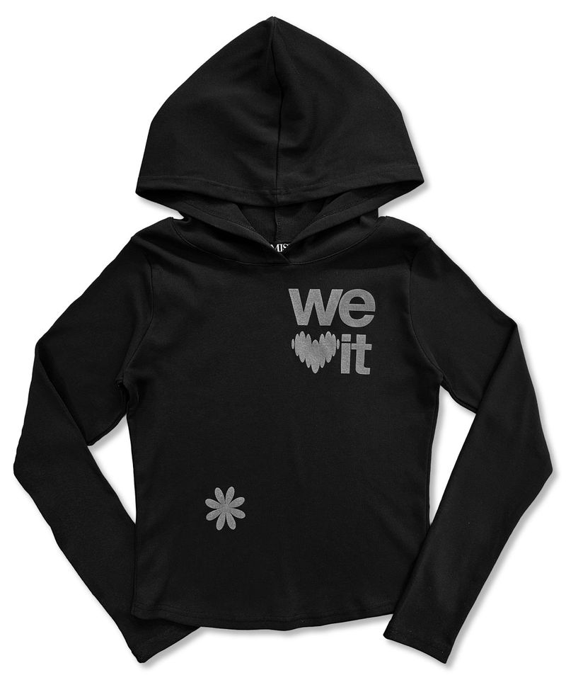 We love It Hoodie Long Sleeve_Black