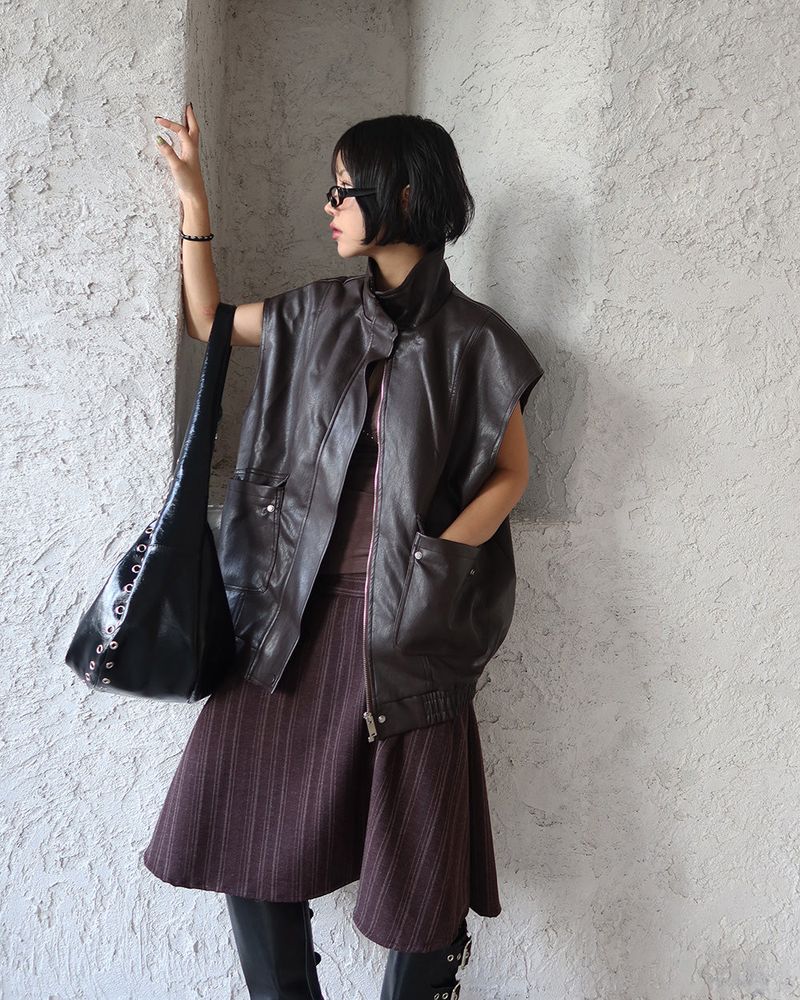 Cubic Halterneck Long Sleeveless