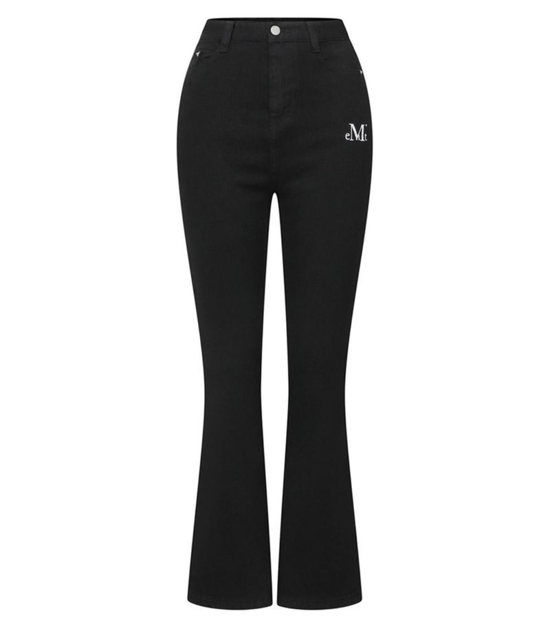 MUCENT（ムセント）の「RAXEN CRACK BACK LETTERING BOOTS CUT PANTS（Pants）」