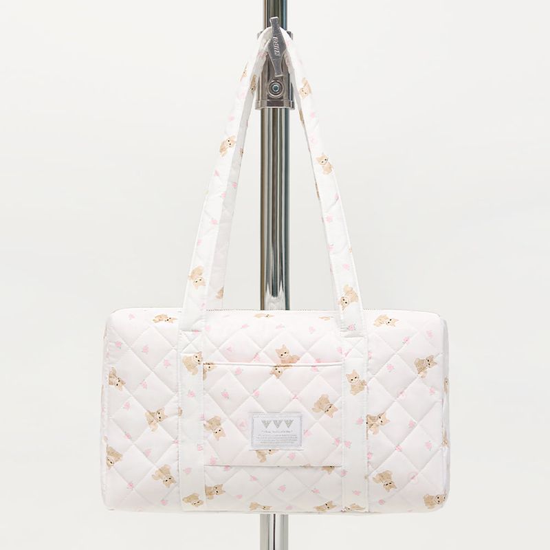 VVV(ブイブイブイ)の「Coco Quilting Tote Shoulder Bag _ White (Bags)」