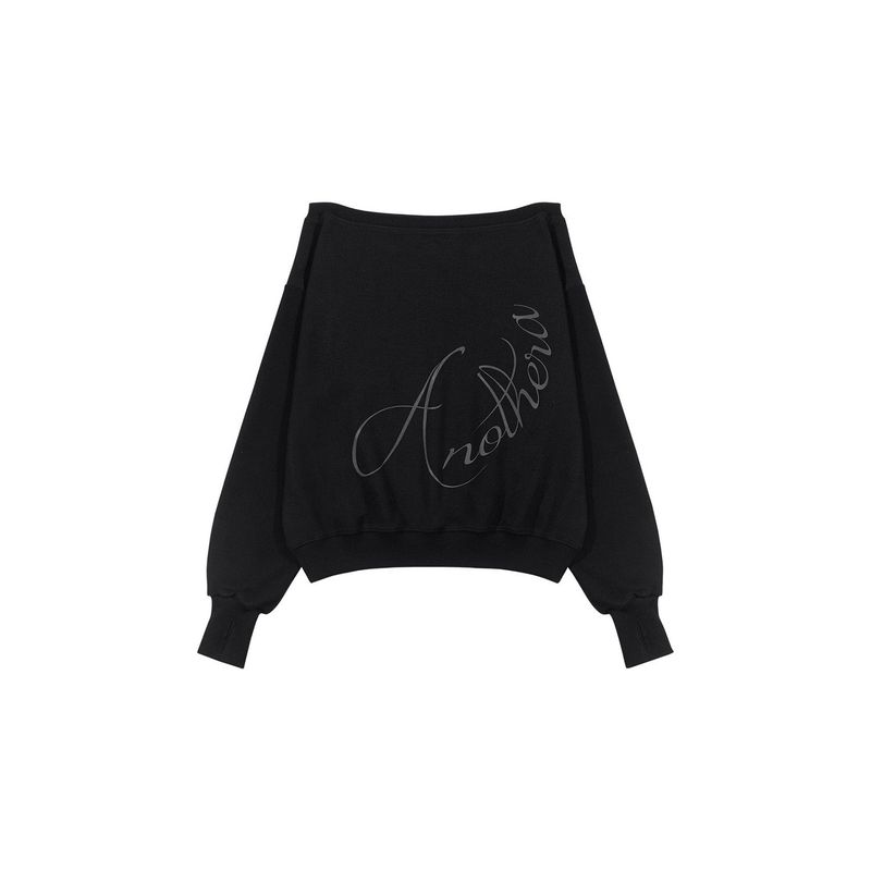 OFF-SHOULDER SWEATSHIRT_Black