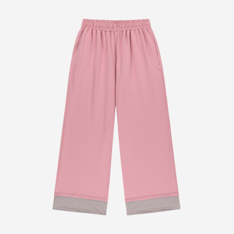 Hotfix Logo Wide Sweatpants / Pink