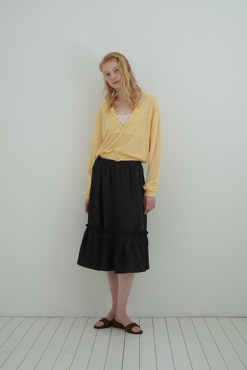Airy summer cardigan_yellow