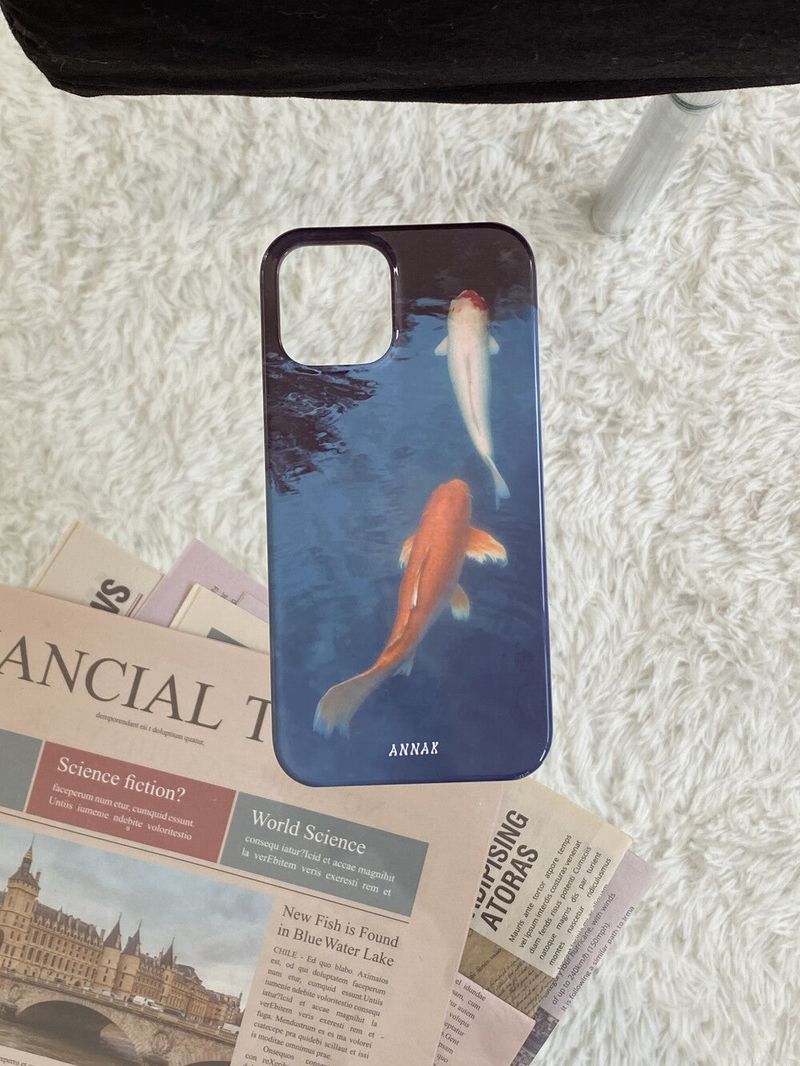 [misty afternoon koi goldfish hard case]