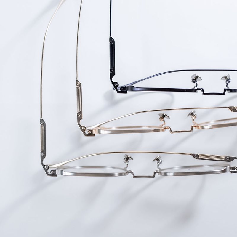 Knouun Round titanium glasses CODE. 102. B Sizzy Gold