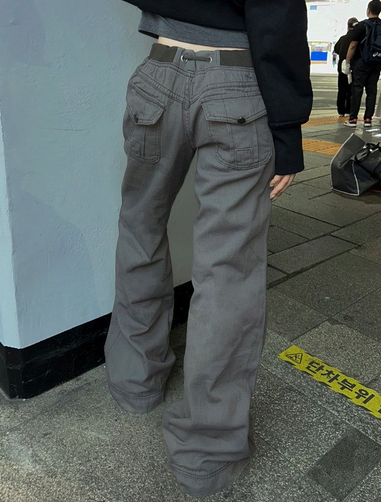 Slim Shape Pocket Banding Pants