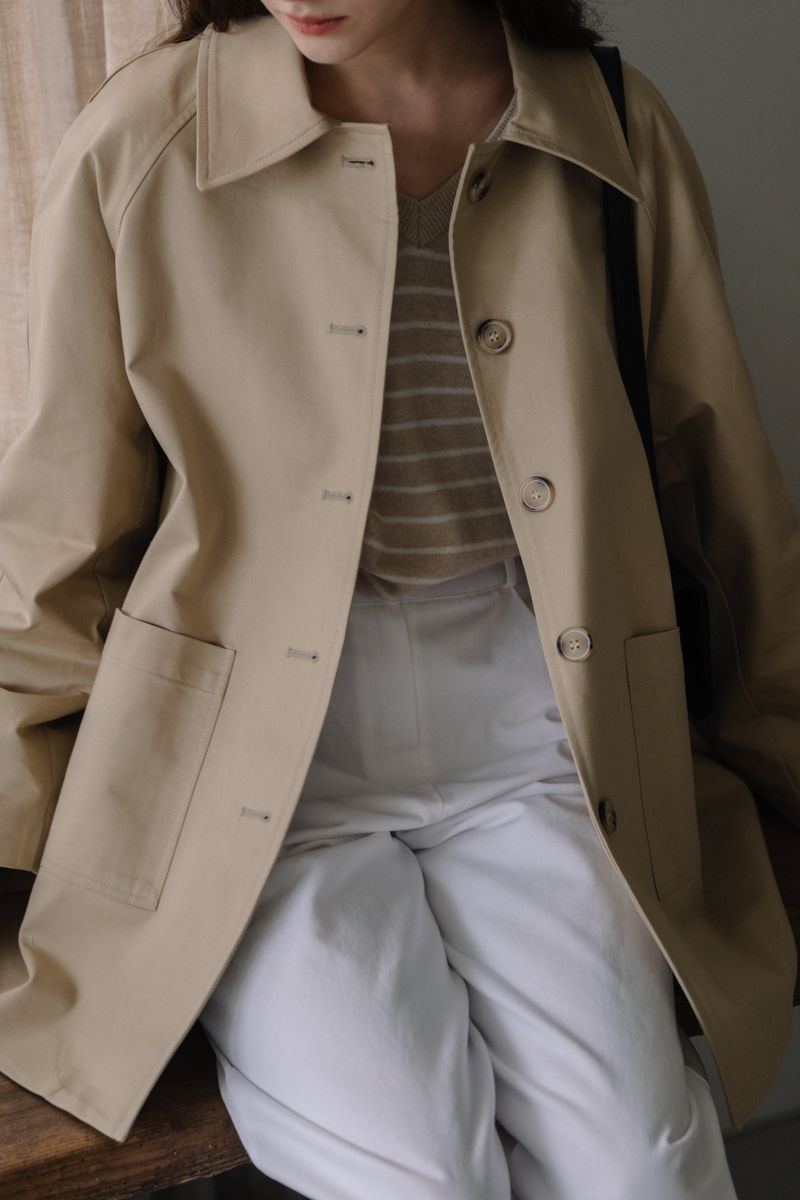 Half Trench coat - Beige