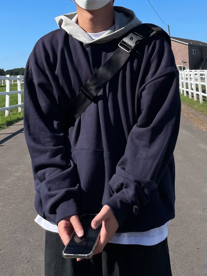 COVER TWO TONE LOOSEFIT HOODY