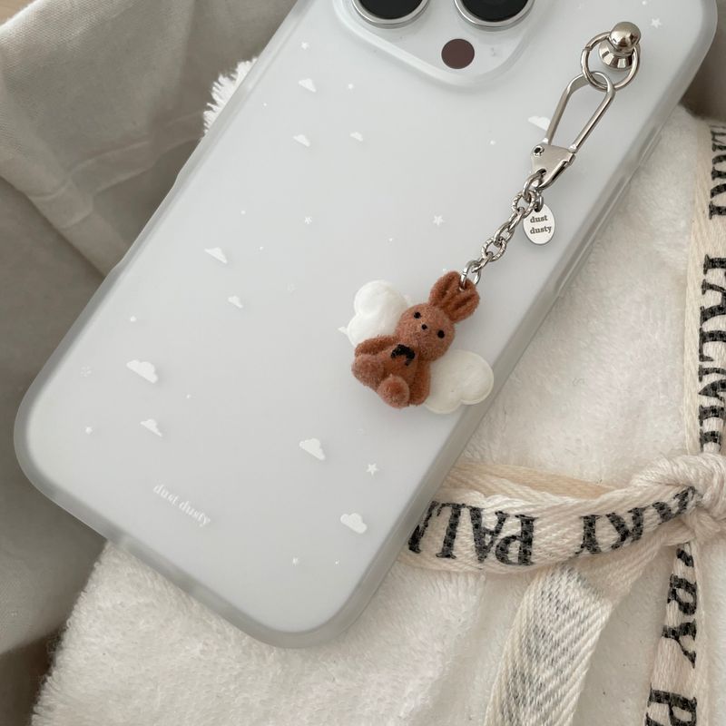 Angel bear, rabbit keyring