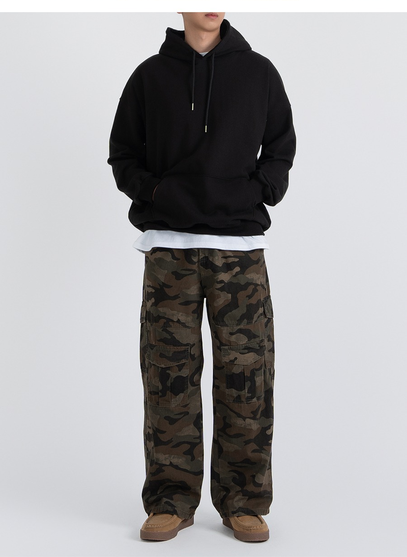 Authentic Relaxed Basic Hoodie Black