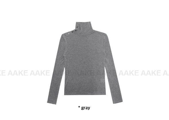 SIDE BUTTON TURTLENECK
