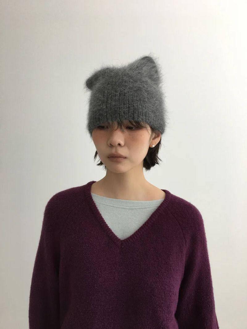 Bako Cat Knit Beanie (3color)