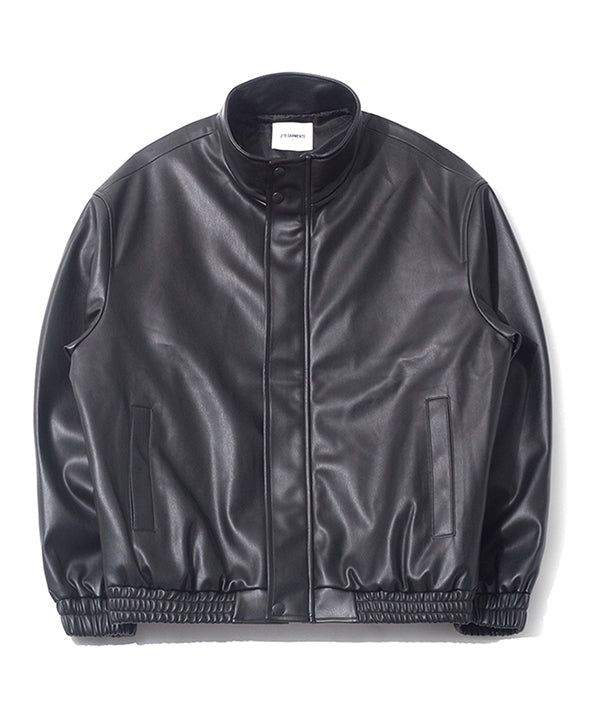 QT8 GARMENTS（キューティーエイトガーメント）の「LB Synthetic Leather Hidden Jacket (Black)（Jackets/Outerwear）」