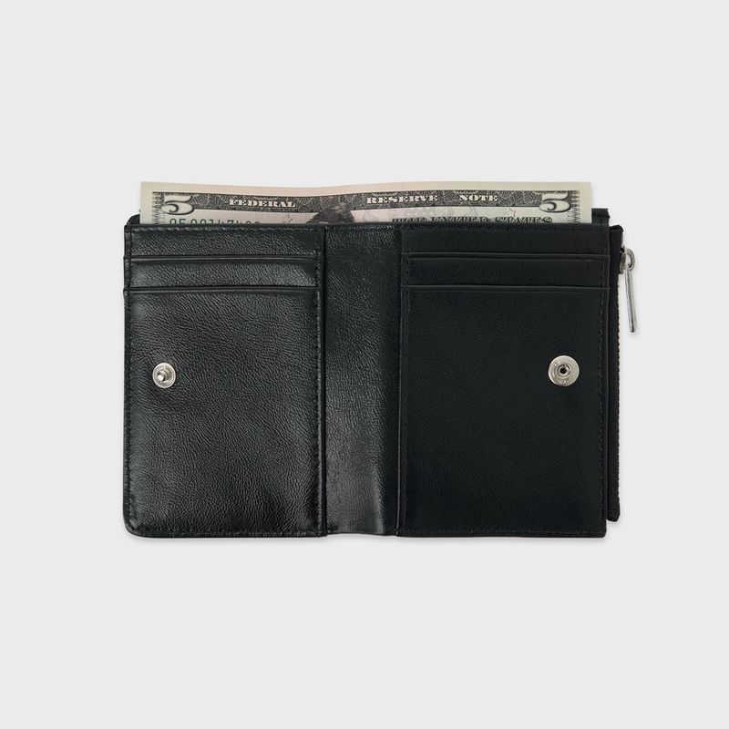 Sunlit Zipper Wallet (Black)