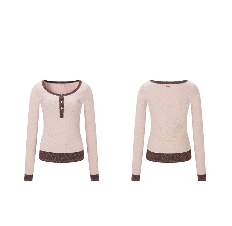 star rabbit long sleeve pink