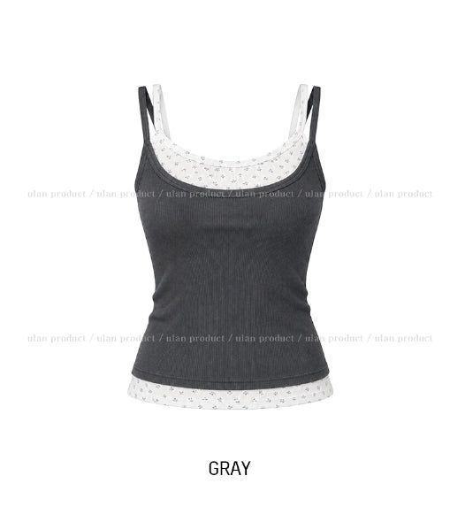 Cheek Flower Layered Sleeveless