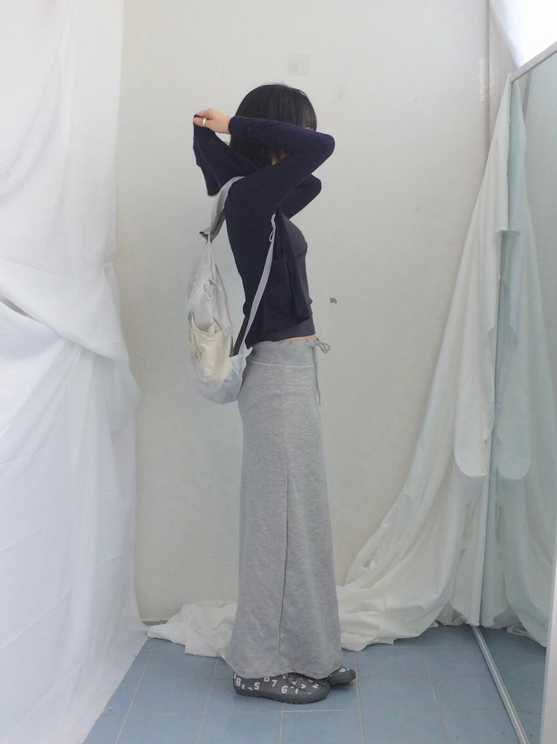 Slim Base String Long Skirt