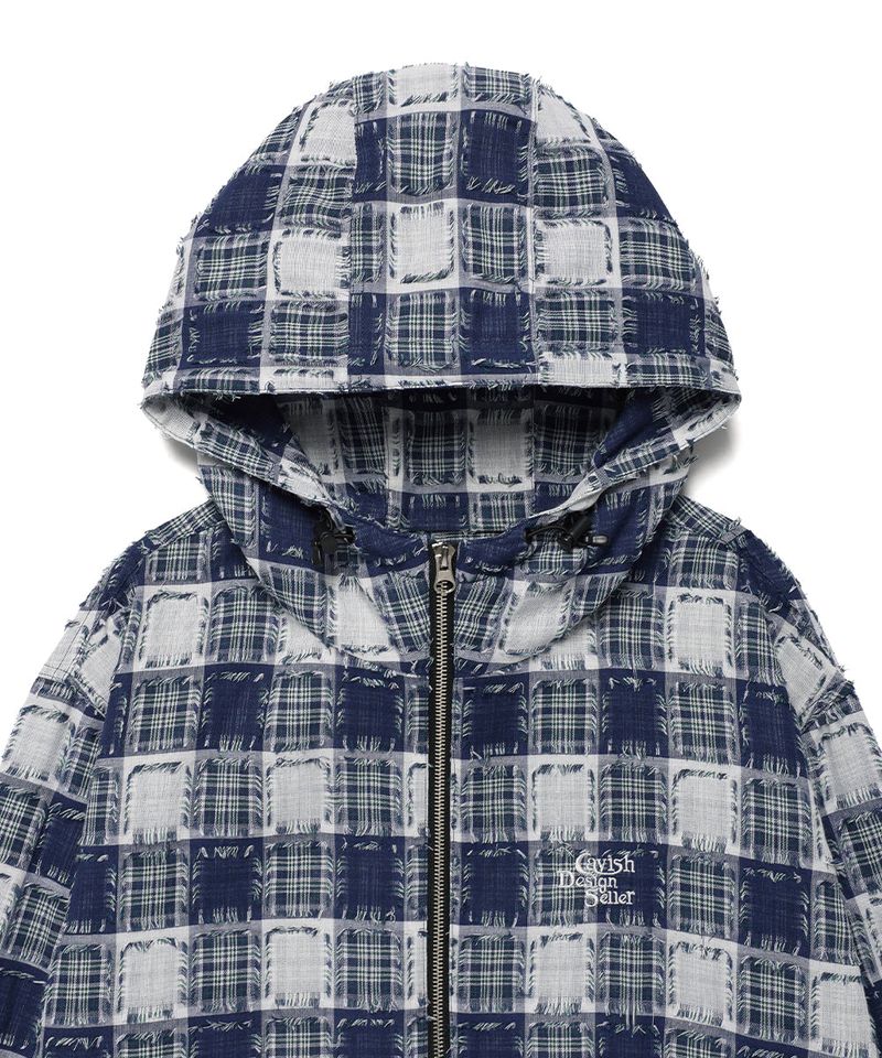HOODED CHECK WIND BREAKER MULTI(CV2GSUB960A)
