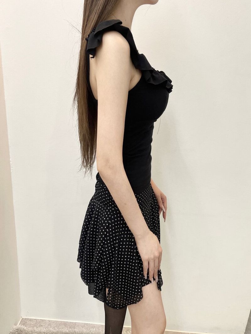 1509. Frill Two-Way Sleeveless (3 Colors)