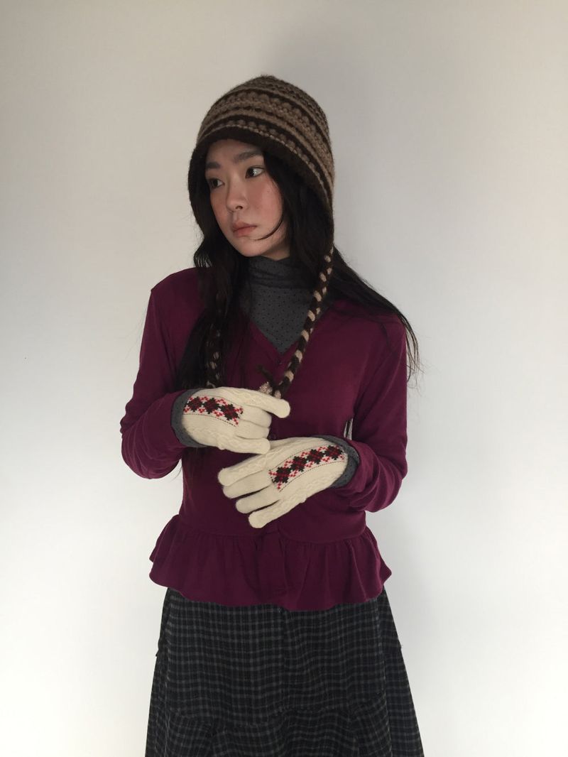 Lette Argyle Gloves (6 Colors)