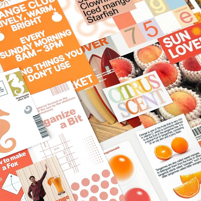 oab tone pack orange / scrap sticker set