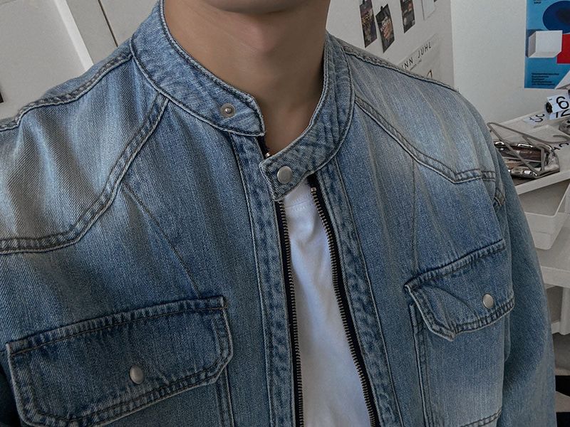 ASCLO Coolever Biker Denim Jacket (3color)