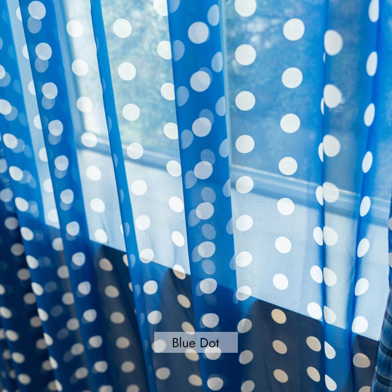 Retro Patterned Chiffon Door Curtain - M size