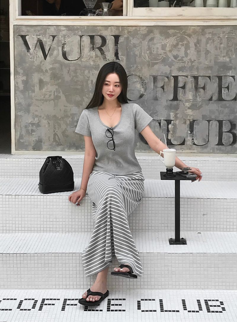 [MADE] Maxi-Striped Long Skirt