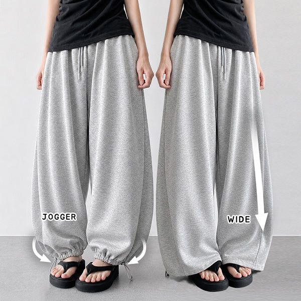 Cool Air Mesh 🧊 Plain Wide Banding Sweat Pants (4 colors)