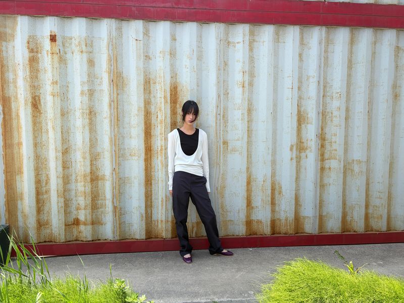 summer deep u-neck knit