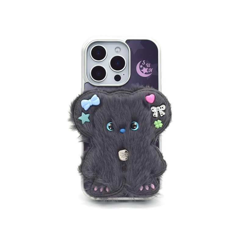 seconduniquename(セカンドユニークネーム)の「SUN CASE BEADS BEAR DEEP GRAY (GLOSSY SILVER)(Smartphone Accessories)」