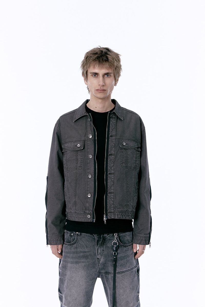DYED 3 ZIP TRUCKER (CHARCOAL)