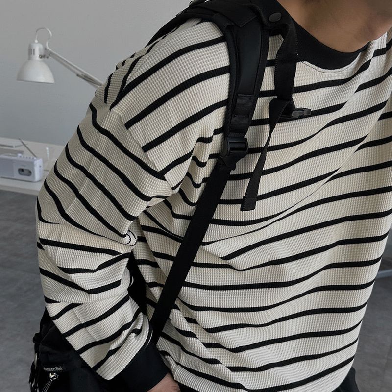Jack Waffle Border Sweat Shirt (5color)
