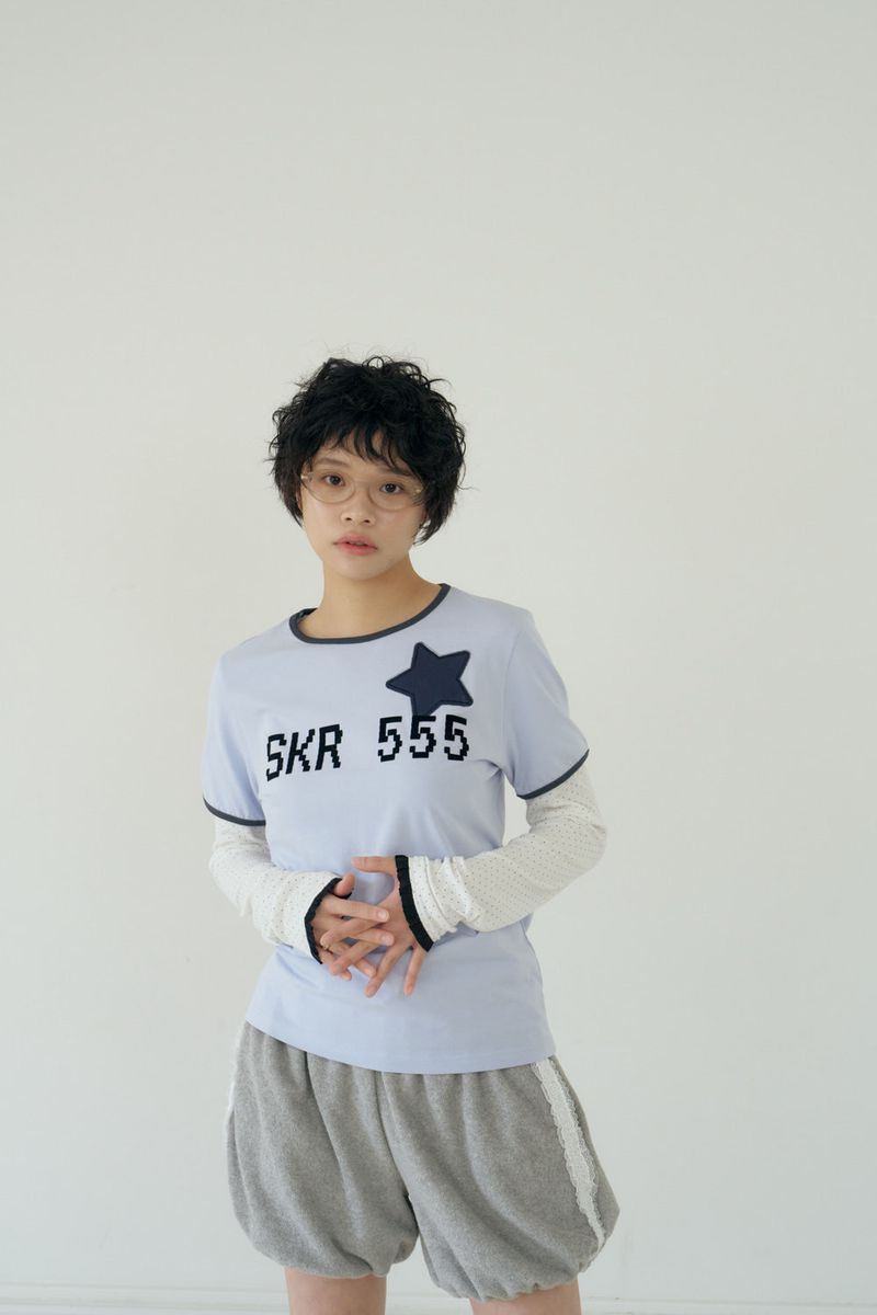 SHAKIRI（シャキリ）の「SKR 555 LAYERED TOP (BLUE)（Tops）」
