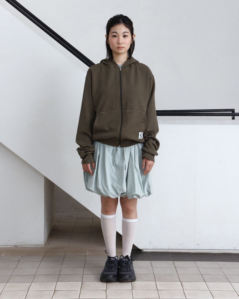 PARAKEET（パラキート）の「Drift Zip-Up Hoodie (Olive)（Tops）」