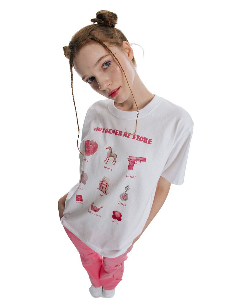 0 1 clut general store t-shirt - WHITE