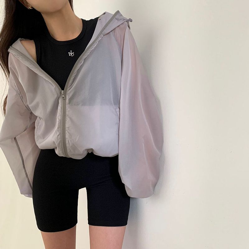 [BELLIDE MADE] scene food see-through windbreaker