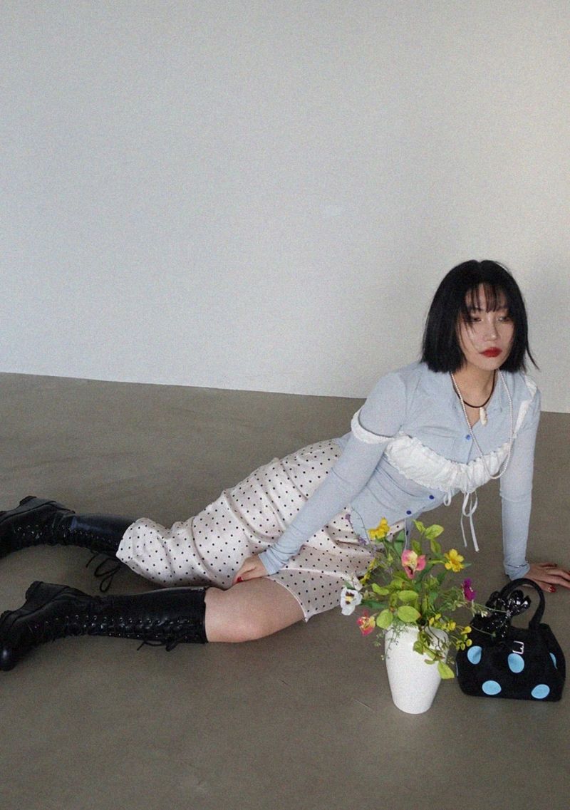 WHITE EYELET LACE BUSTIER CROP TOP