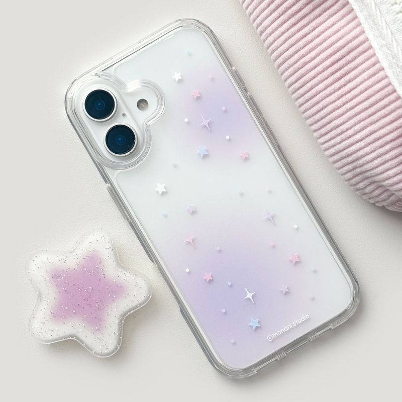 Monani Studio（モナニースタジオ）の「[Gel-hard] パープルスターフォンケース(only case)（スマホグッズ/小物）」