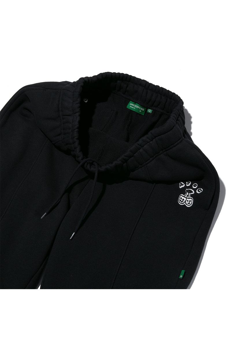 Cherry Bear Track Pants_Black