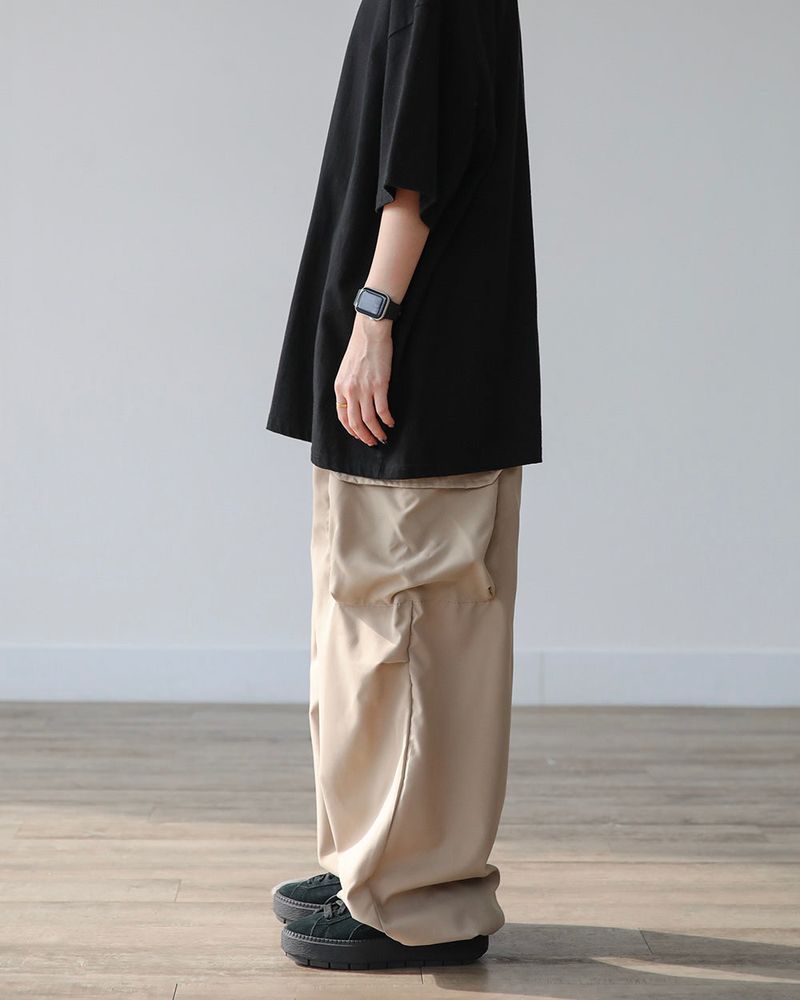 THIN WIDE CARGO PANTS