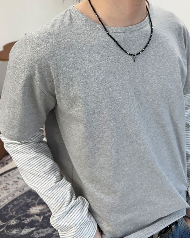 Hass striped layered t-shirt