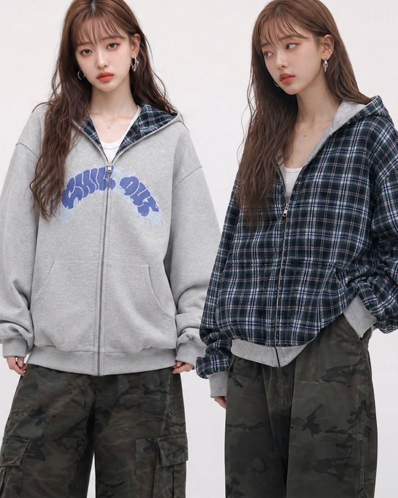 KIXI（キッシー）の「(UNISEX) Chill Reversible Over Hood Zip-Up（Tops）」